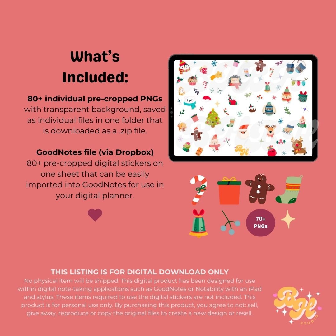 Winter/Christmas Digital Sticker Pack