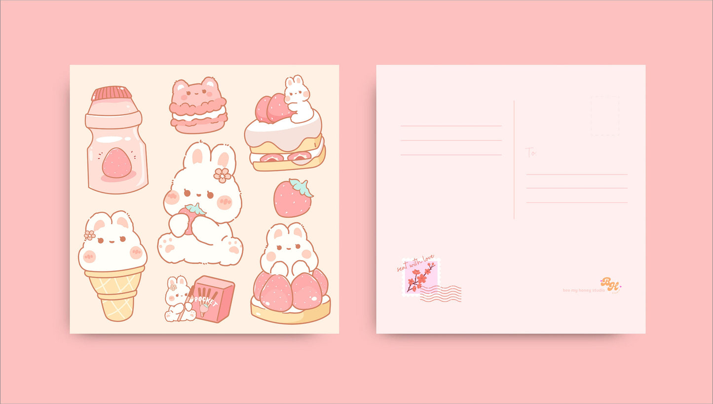 “Poki’s Strawberry Paradise” Art Print