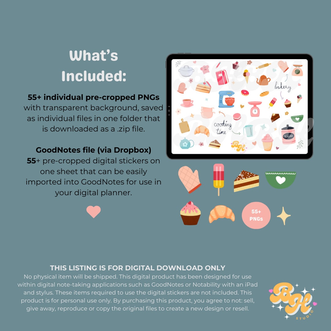 Baking + Desserts Digital Sticker Pack